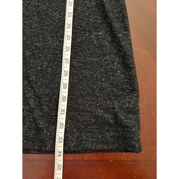 CAbi V-Neck Ruched Sleeve Sweater "PJ Dress" in Charcoal Grey/Black Heather XXS - Picture 12 of 13